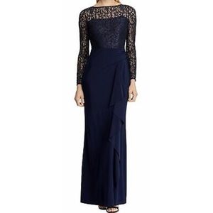 Ralph Lauren lace bodice gown
